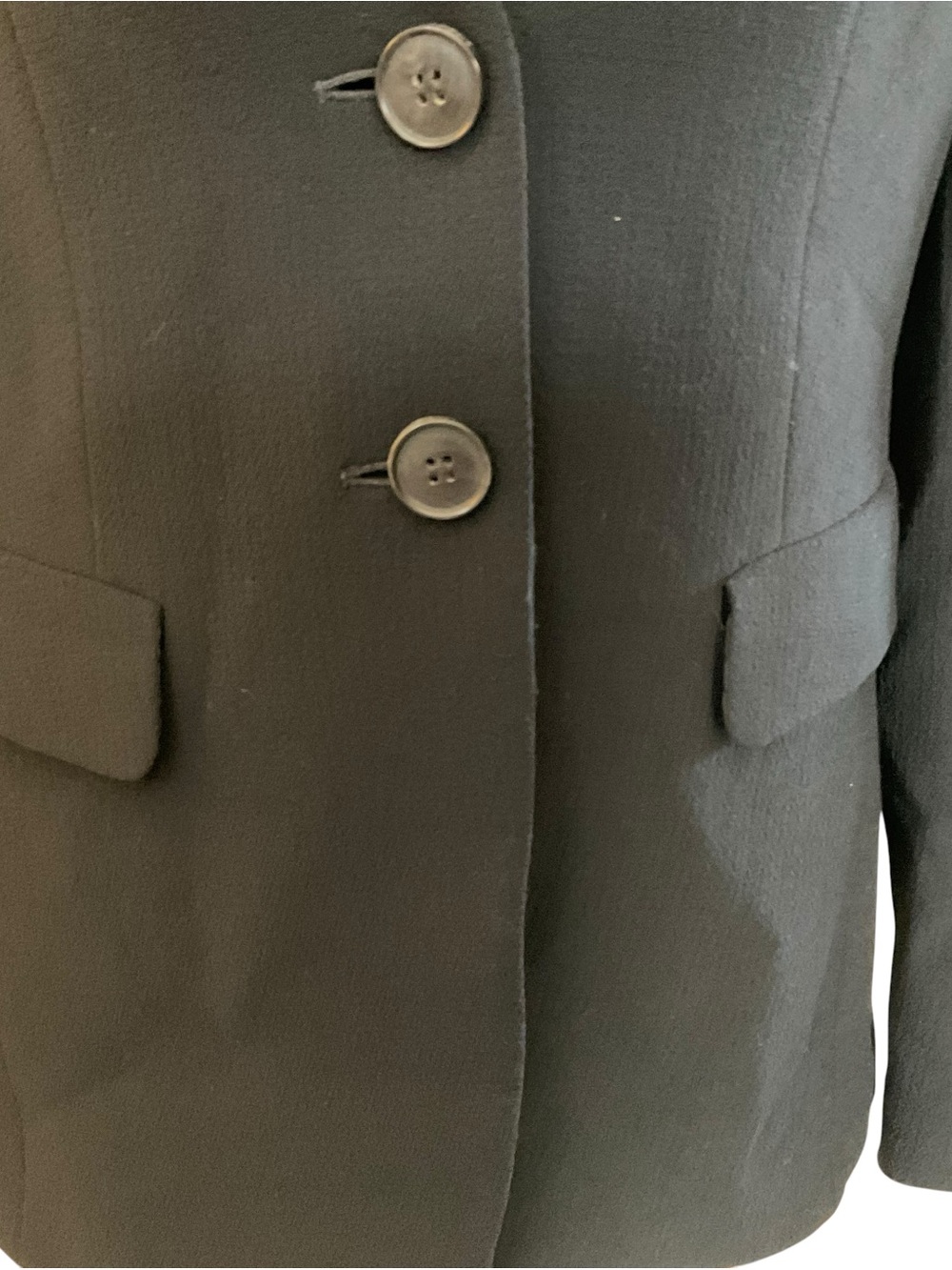 Lafayette 148 New York Black Open Collar Two Button Career Blazer Size 2 - Picture 2 of 8